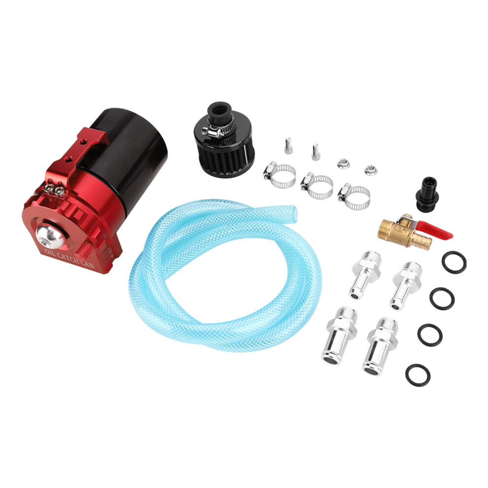 300Ml Car Engine Catch Tank Reservoir Breather Can Red/Black/Light 9121376689185