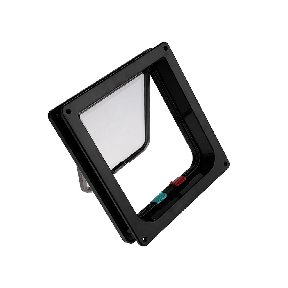 (Black,M)Productos De PláStico Twoway Para Puertas Para Mascotas Gatos Perros Suministros Controlar Entrada De Salida Gratuita-image