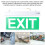 110-220V 3W Acrylic LED Emergency Exit Sign Light with 12 LEDs 5