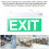 110-220V 3W Acrylic LED Emergency Exit Sign Light with 12 LEDs 3