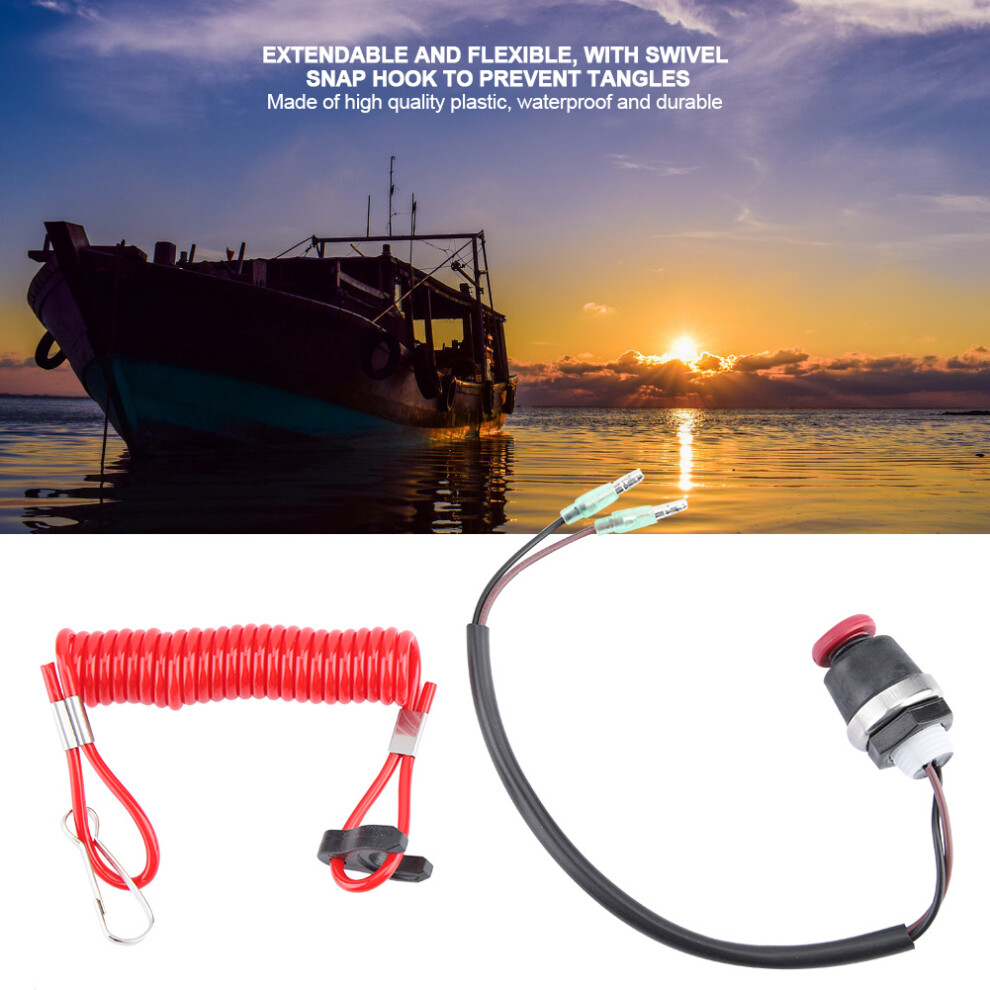 Versatile Outboard Safety Tether Cord For Non-Electric Start Motors 4611341356716