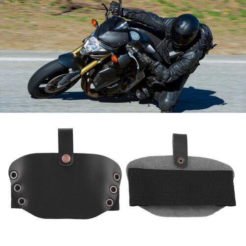 High Quality PU Motorcycle Shift Guard Shoes Boots Protector Cover - Black 2