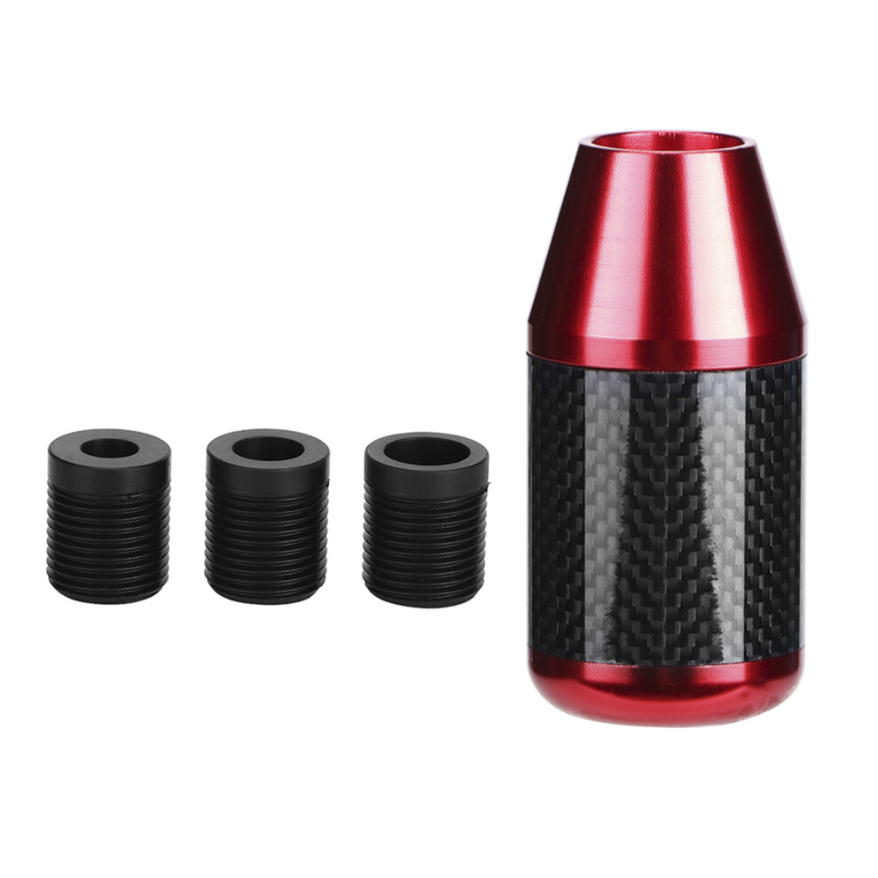 Universal Carbon Fiber Automatic Shift Knob Head, Fits 8Mm-12Mm Red 9381341358861