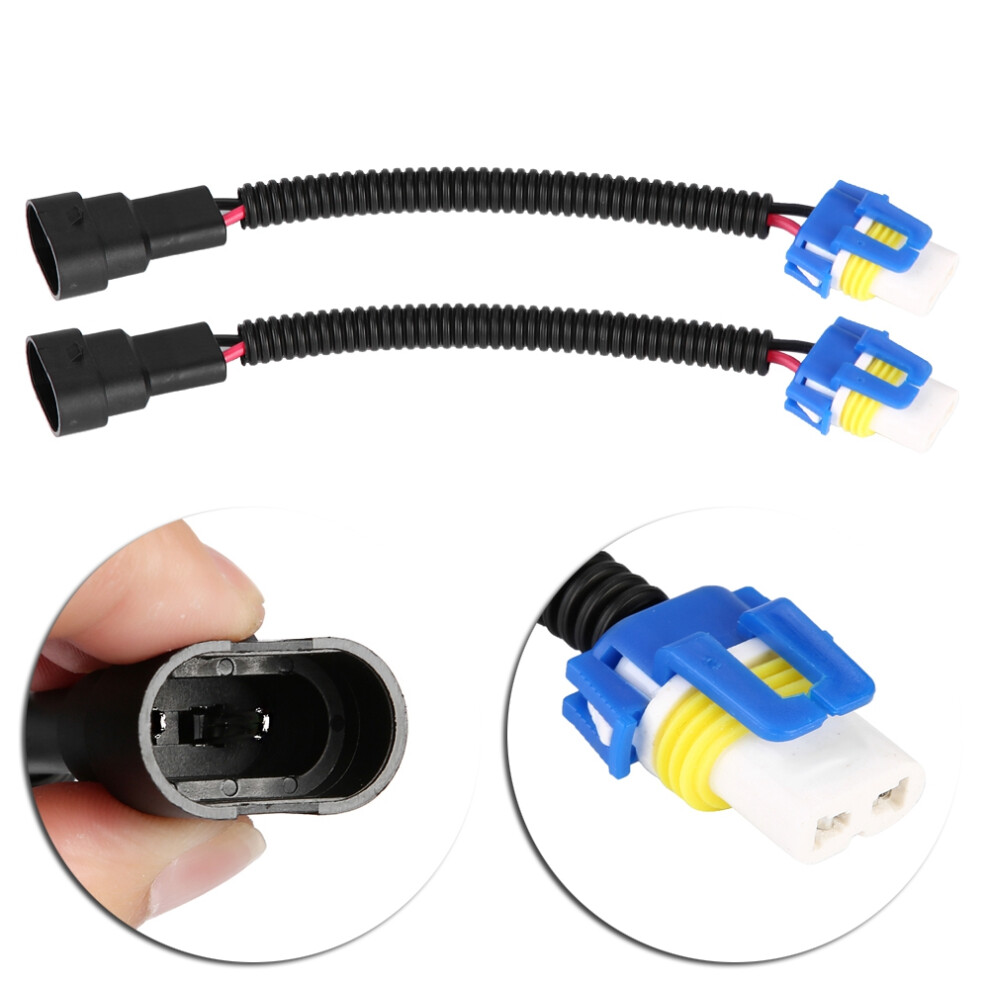 2Pcs 9006 Ceramic Connector Plug Socket Extension Wiring Harness Sockets 8181341359421