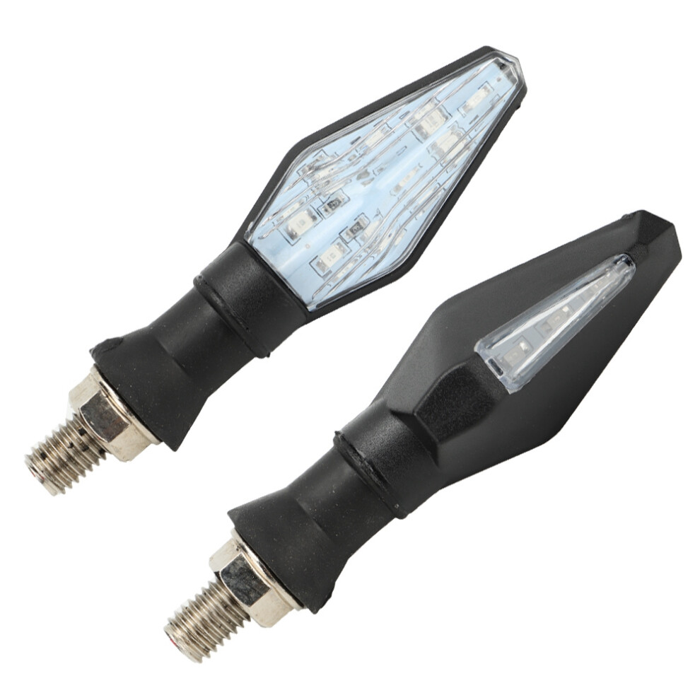 2Pcs 12 Led Turn Signal S For Motorcycle Scooter Atv Two Color Mk-024 Light 7891341363342