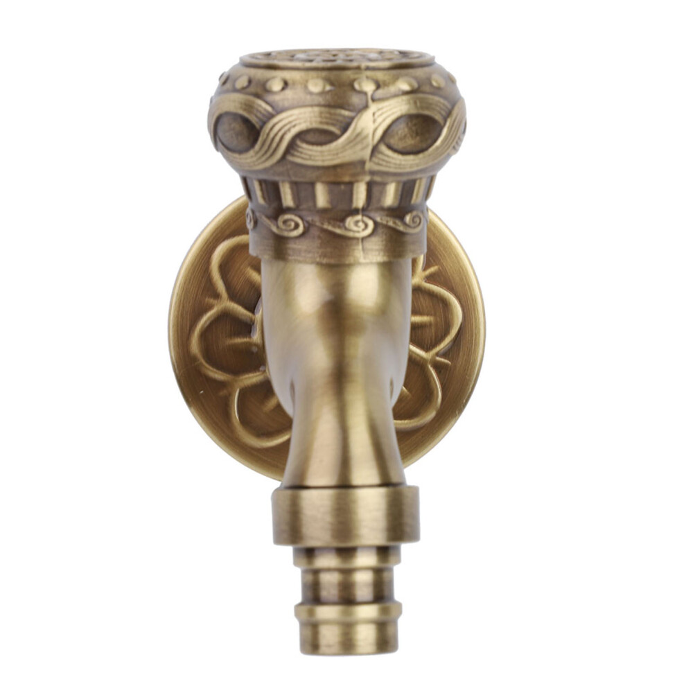 G1/2" Antique Brass Wall Mounted Laundry Faucet With Handle 8791341363696