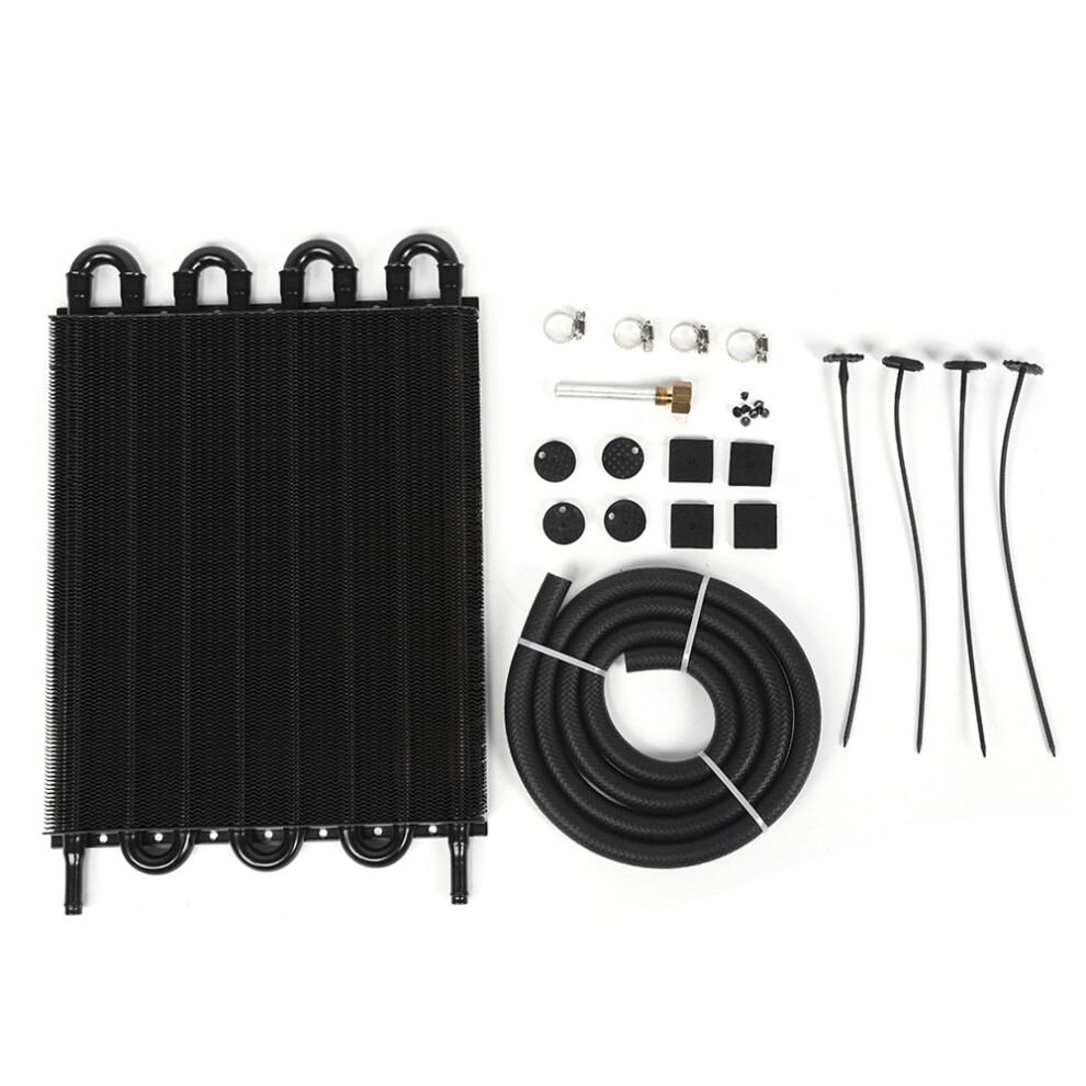 Universal Transmission Oil Cooler Radiator Auto Black 9121376691546
