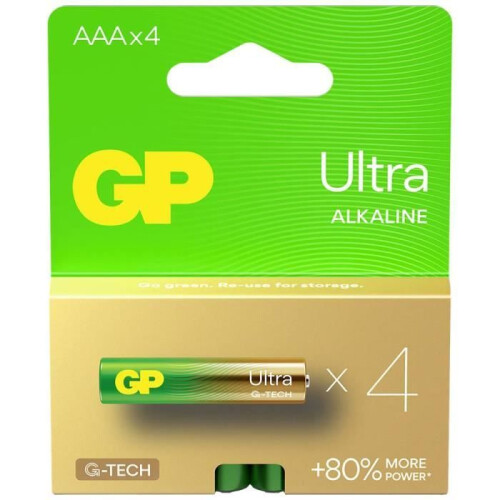 ULTRA ALKÁLI ELEM AAA LR3 1.5V 4 DB - GP24AU-U4 2