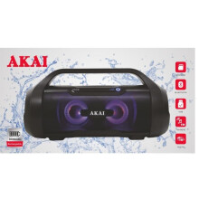 Langaton ja vedenkestävä Boombox-kaiutin TWS FM-radiolla - AKAI - Musta - Vedenkestävä - Langaton - BT