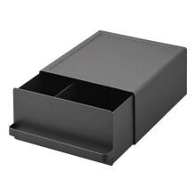 Yamazaki - 2019 - TOWER Sliding Countertop Drawer, black, Steel/Polypropylene/Magnet, 22.2 x 27.5 x 11.5 cm