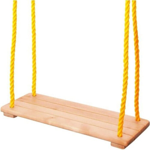 Columpio de madera natural SWING - Asiento de madera - Hasta 50 kg