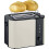 Severin 9576 Toaster mit Lichtanzeige, mit integrierter spezieller Waffelgrillbeige, schwarz 1
