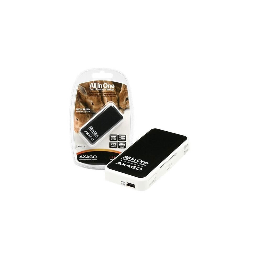 Axagon CRE-X1 - CF - CF Typ II - MMC - MMC Mobile - MMCmicro - MS Duo - MS PRO - Speich (USB 2.0), Speicherkartenlesegerät, Weiss, Schwarz - Image 3