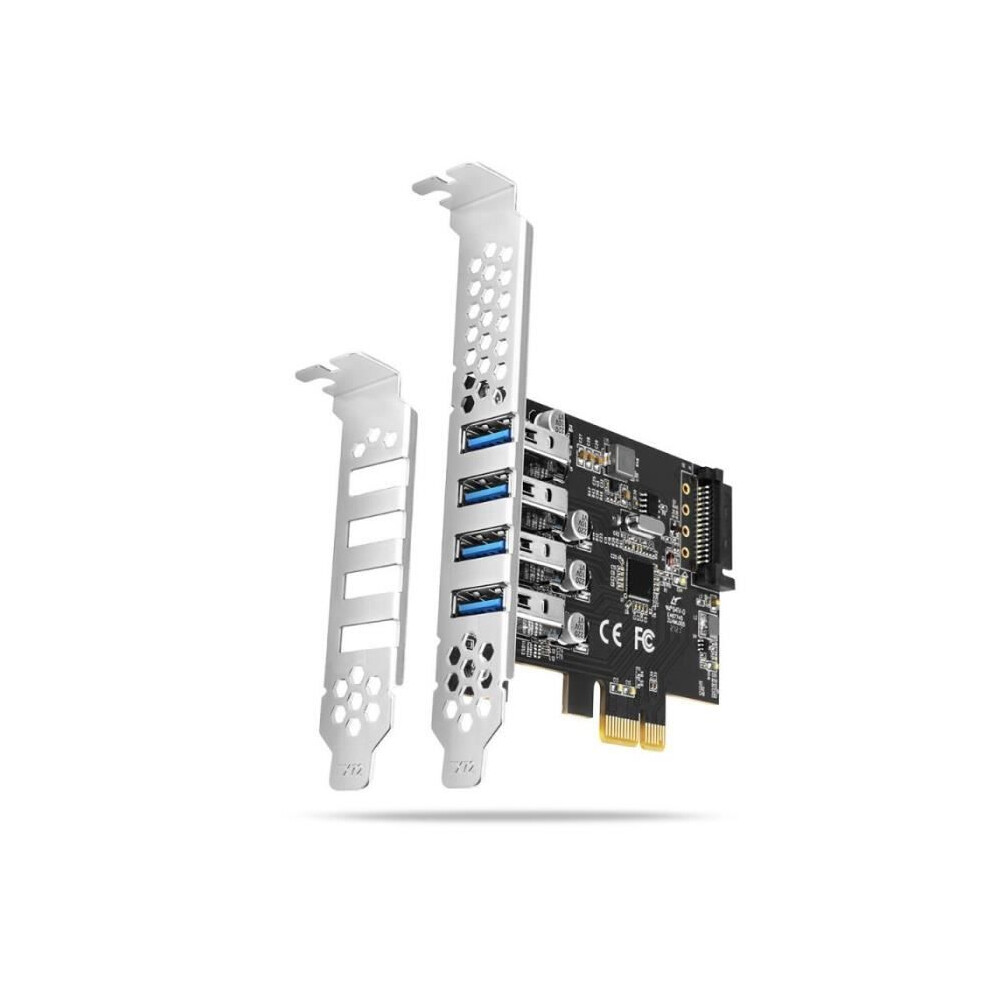 Axagon PCEU-43RS PCIe Karte - 4x USB 5 Gbps port, Dual Power, Renesas PD720201, SP & LP, PCIe, USB 3.2 Gen 1 (3.1 Gen 1), Männlich, Full-height / Low-profile, PCIe 2.0, China - Image 3