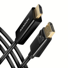 Adaptador - AXAGON RVD-HI14C2 - DisplayPort para HDMI - 4K/30 Hz - 180 cm - Preto