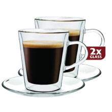 Maxxo verre pulmonaire à double paroi 10 cm transparent 2 pièces