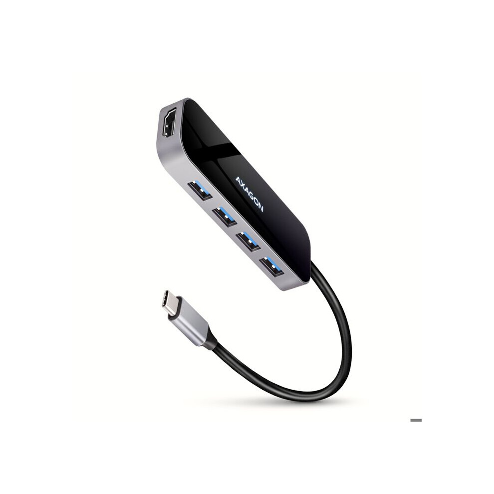 AXAGON HMC-6H4A USB-Hub, 4x USB-A + HDMI, USB-C 3.2 Gen 1, PD 100W - 20 cm USB-C Kabel - Bild 4