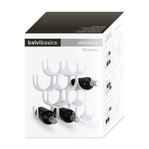Balvi - Range-bouteilles. Capacité de 10 bouteilles. 10 modules individuels permettent différentes configurations. Facil à monter... 1