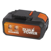 Aku Dual Power POWDP9037 - 20 V ja 40 V langattomille käsityökaluille - Tehoindikaattori LED - Alusta