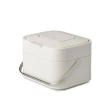 Cestino da tavolo - JOSEPH JOSEPH - 23,5 cm - Grigio - Filtro anti-odore - Maniglia in inox