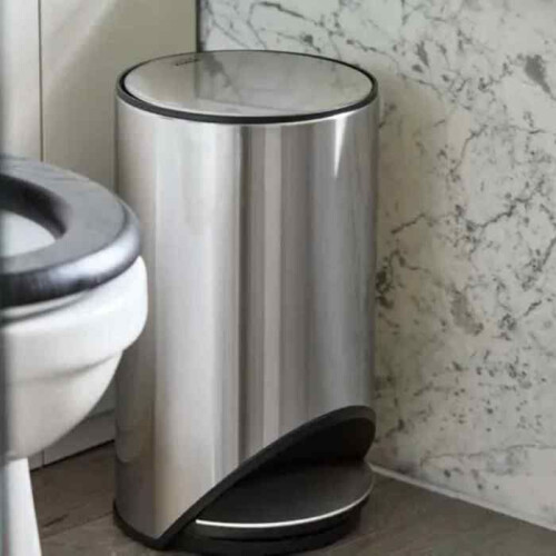 Joseph Joseph JOSEPH JOSEPH Arc Easy-Push Mülleimer mit Fußtritt aus Edelstahl 10L 1