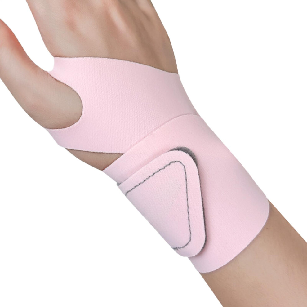Pink Wrist Support For Tennis And Basketball, Breathable Arm Brace, Sports Injury Prevention, Adjustable Size, Joint Stability