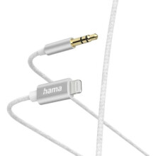 Kabel Aux - Hama - 00201522 - Lightning - 3,5 mm - Nylon - 1,0 m - Wit