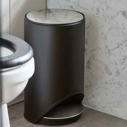 Joseph Joseph JOSEPH JOSEPH Arc Easy-Push Matte Black Pedal Bin 10L 1