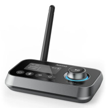 Hama Bluetooth Zender Ontvanger Link.it Duo voor TV Stereo Scherm Audio Video, Bluetooth Multipoint Adapter voor 2 Bronnen.
