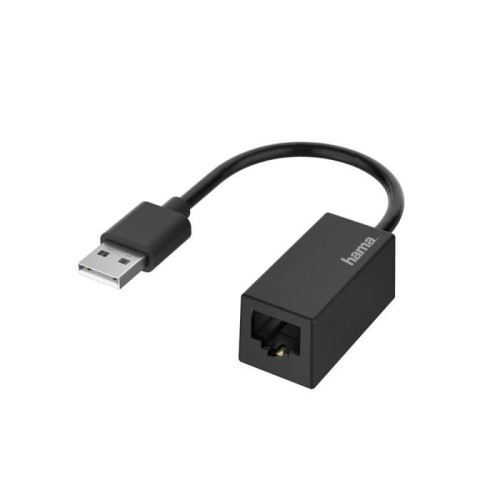 Hama USB Ethernet Adapter: USB 2.0 Fast Ethernet 10/100Mbps LAN Adapter for Windows & Mac, Compatible with PC, Laptop, Tablet 1