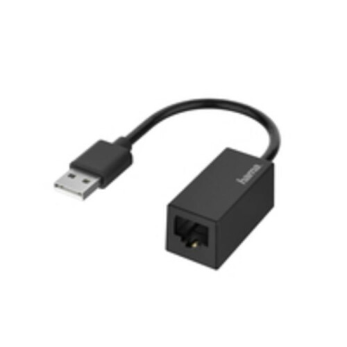 Hama USB Ethernet Adapter: USB 2.0 Fast Ethernet 10/100Mbps LAN Adapter for Windows & Mac, Compatible with PC, Laptop, Tablet 2
