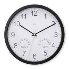 Wandklok "Santorin", stil, met thermometer en hygrometer, Ø 30cm, nr