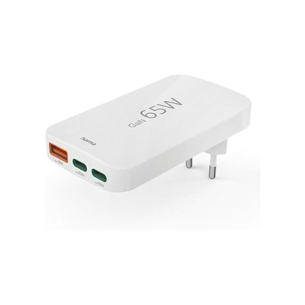 Fast Charger - Hama - 65W - 2 Usb-C - 1 Usb-A - Power Delivery - Quick Charge 4047443532329