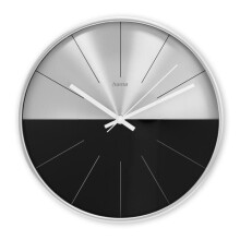 Wandklok "Sardinië", stil, analoog, Ø 30 cm, zwart/zilver