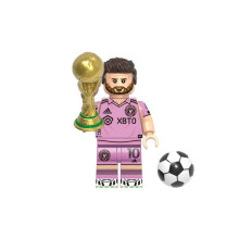 (Messi)Soccer Super Star Blocco Costruzioni Giocattolo Messi Ronaldo Mini Figure Bambola Abs Plastica