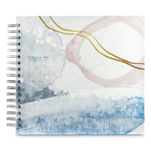 Album à spirale - Watercolor - 28 x 24 cm - 50 pages blanches - Couverture en papier structuré - Mixte