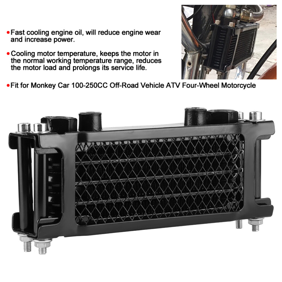 Aluminum Engine Oil Cooler Kit For 100-250Cc Atv Dirt Bike 85X200mm 4131341369870