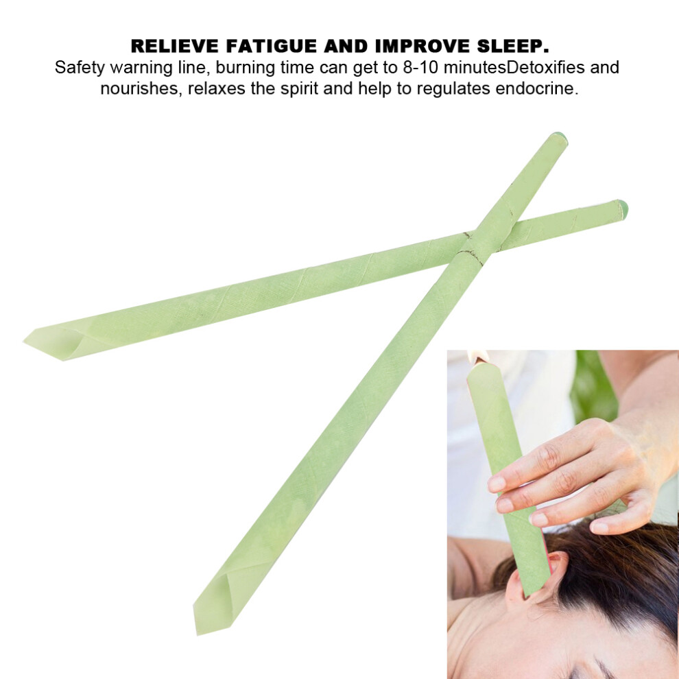 Green Nontoxic Ear Wax Candles 5 Pairs Ear Care Natural Healthy