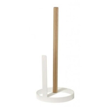 Porte papier essuie-tout - Yamazaki - Tosca - Bois - Acier inoxydable - 11x11x26,5 cm