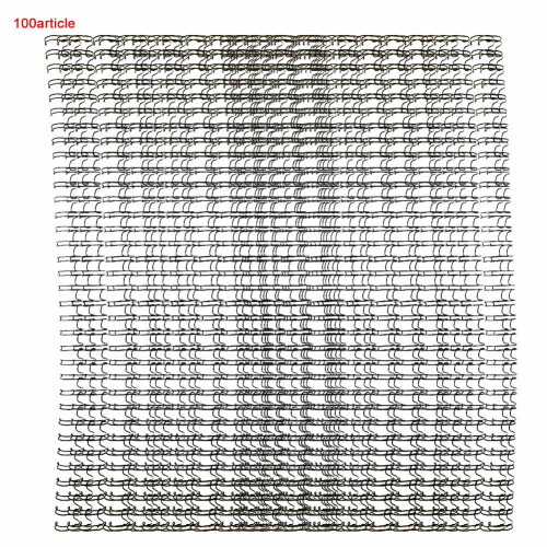 100PCS 9.5mm Black A4 Size 34 Teeth 3:1 Double Loop Binding Wires 1