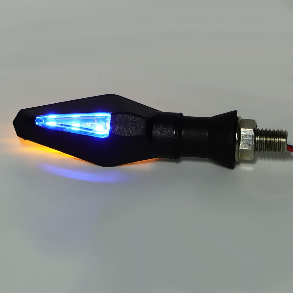 4Pcs 12 Led Two-Color Turn Signal For Motorcycle Atv Scooters (Mk-024), Waterproof, 10Cm Light 8421341375084