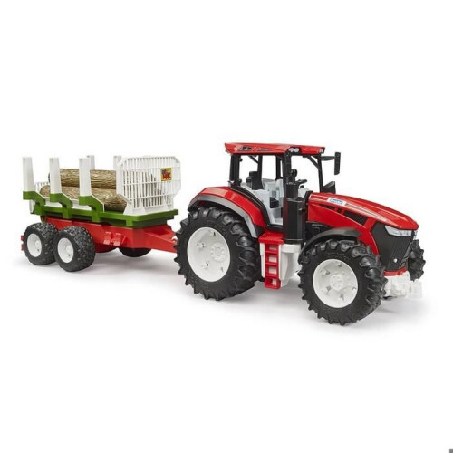 Bruder Trator ROADMAX com reboque florestal e 3 troncos de árvore 1