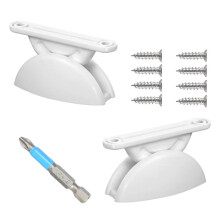 RV Door Holder and Stop, Pack of 2 White Semicircular Door Stoppers for Camping Car and RV Compatibility