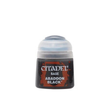 Paint - CITADEL - Base Abaddon Black - 12mL - Black - 4.6x4.5x5.4cm