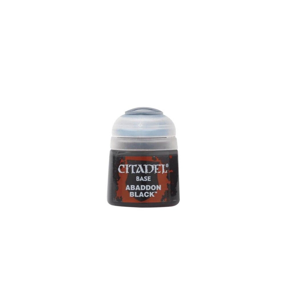 Games Workshop Paint - Citadel - Base Abaddon Black - 12Ml - Black - 4.6X4.5x5.4cm
