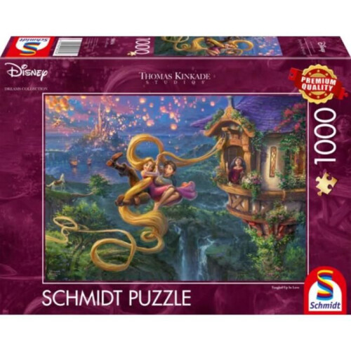 Puzzle 1000 pezzi - SCHMIDT SPIELE - Thomas Kinkade Studios - Disney - Rapunzel Intrappolata nell'Amore - 1000 pezzi 2
