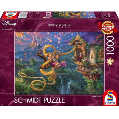 Puzzle 1000 pezzi - SCHMIDT SPIELE - Thomas Kinkade Studios - Disney - Rapunzel Intrappolata nell'Amore - 1000 pezzi