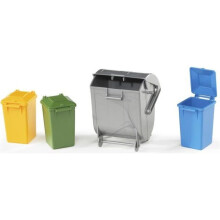 Assortment of trash cans - BRUDER - 7 cm - For children aged 4 and over - Indoor