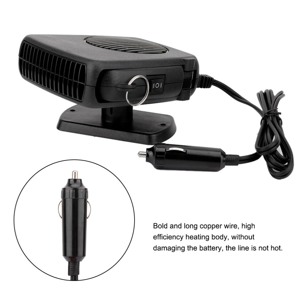12V Car Heater Electric Cooling & Defrost, Abs, 150W Black 8711341378445