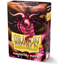 Card Sleeves - Dragon Shield - 60 Japanese Sleeves - Matte Magenta - High Quality - Durable Weld - Board Game
